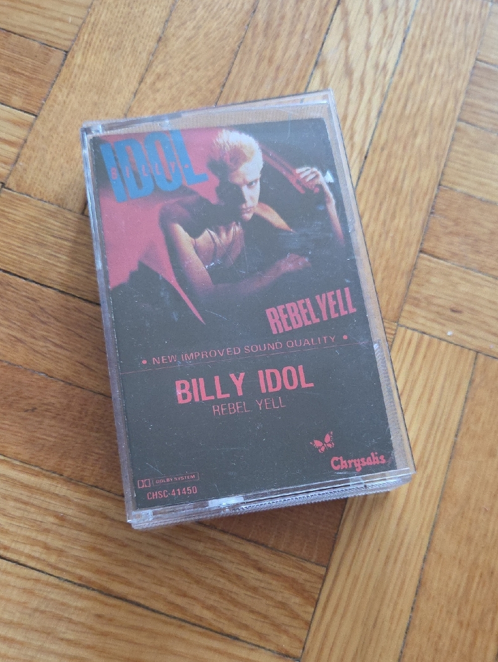 Billy Idol "Rebel Yell" Vintage Cassette Tape - Black & Pink
